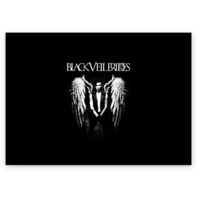 Поздравительная открытка с принтом Black Veil Brides в Санкт-Петербурге, 100% бумага | плотность бумаги 280 г/м2, матовая, на обратной стороне линовка и место для марки
 | black veil brides | heavy matal | metal | post hardcore | группы | метал | музыка | рок | хэви метал | эмо