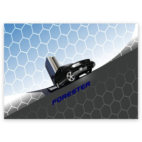 Поздравительная открытка с принтом Subaru Forester SF5 в Санкт-Петербурге, 100% бумага | плотность бумаги 280 г/м2, матовая, на обратной стороне линовка и место для марки
 | auto | forester | jdm | sf5 | subaru | subaru forester | субару | форестер