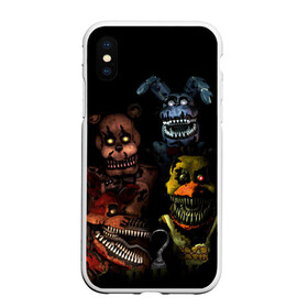 Чехол для iPhone XS Max матовый с принтом Five Nights At Freddys в Санкт-Петербурге, Силикон | Область печати: задняя сторона чехла, без боковых панелей | five nights at freddys | foxy | аниматроники | игра | компьютерная игра | робот | фокси | фредди | чика