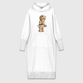 Платье удлиненное хлопок с принтом Nasty bear в Санкт-Петербурге,  |  | медведь | мишка | плюшевый | селфи | тедди