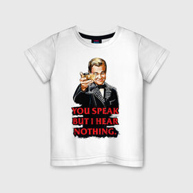 Детская футболка хлопок с принтом Gatsby в Санкт-Петербурге, 100% хлопок | круглый вырез горловины, полуприлегающий силуэт, длина до линии бедер | leonardo dicaprio | the great gatsby | великий гэтсби | леонардо дикаприо