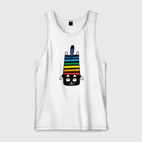 Мужская майка хлопок с принтом Rainbow cat в Санкт-Петербурге, 100% хлопок |  | black | cat | cool | creative | dark | design | halloween | hype | kitten | rainbow | vanguard | авангард | дизайн | кот | котенок | кошка | креатив | круто | радуга | темный | хайп | хэллоуин | черный