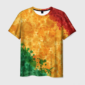 Мужская футболка 3D с принтом Reggae в Санкт-Петербурге, 100% полиэфир | прямой крой, круглый вырез горловины, длина до линии бедер | бразилия | растоман | регги | хиппи
