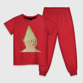 Детская пижама хлопок с принтом Gnome Child в Санкт-Петербурге, 100% хлопок |  брюки и футболка прямого кроя, без карманов, на брюках мягкая резинка на поясе и по низу штанин
 | game | gnome child | meme | mmorpg | rune fag | runescape | гном ребёнок | игра | мем | мморпг | рунскейп