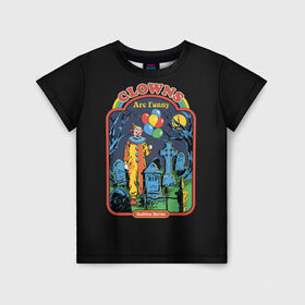 Детская футболка 3D с принтом Clowns Are Funny в Санкт-Петербурге, 100% гипоаллергенный полиэфир | прямой крой, круглый вырез горловины, длина до линии бедер, чуть спущенное плечо, ткань немного тянется | 80 е | 80s | 90 е | 90s | oldschool | retro | retrowave | stranger thing | vintage | винтаж | олдскул | ретро | ретровейв | странные дела