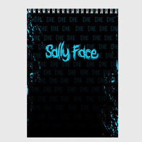 Скетчбук с принтом SALLY FACE в Санкт-Петербурге, 100% бумага
 | 48 листов, плотность листов — 100 г/м2, плотность картонной обложки — 250 г/м2. Листы скреплены сверху удобной пружинной спиралью | death | die | face | game | horror | sally | sally face | игра | мальчик с протезом | салли | салли фейс | ужасы