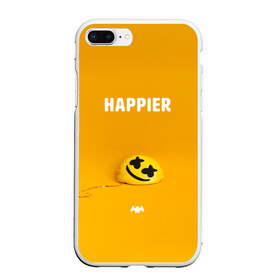 Чехол для iPhone 7Plus/8 Plus матовый с принтом Marshmello Happier в Санкт-Петербурге, Силикон | Область печати: задняя сторона чехла, без боковых панелей | christopher | comstock | dj | dotcom | friends | marshmallow | marshmello | usa | диджей | друзья | комсток | крис | маршмэллоу | продюсер | сша