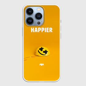 Чехол для iPhone 13 Pro с принтом Marshmello. Happier в Санкт-Петербурге,  |  | christopher | comstock | dj | dotcom | friends | marshmallow | marshmello | usa | диджей | друзья | комсток | крис | маршмэллоу | продюсер | сша