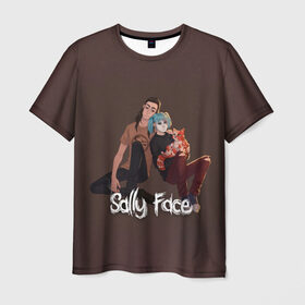 Мужская футболка 3D с принтом Sally Face в Санкт-Петербурге, 100% полиэфир | прямой крой, круглый вырез горловины, длина до линии бедер | blue | diane | face | fisher | gizmo | henry | johnson | killer | larry | sally | генри | гизмо | джонсон | диана | ларри | лицо | салли | фейс | фишер