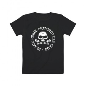 Детская футболка хлопок с принтом Black Rebel Motorcycle Club в Санкт-Петербурге, 100% хлопок | круглый вырез горловины, полуприлегающий силуэт, длина до линии бедер | black rebel motorcycle club | brmc | rock | группы | инди | музыка | рок | рок н ролл
