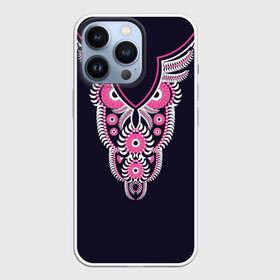 Чехол для iPhone 13 Pro с принтом Сова в Санкт-Петербурге,  |  | art | b | birds | drawing | graphics | look | night | ornament | owl | pattern | picture | predator | взгляд | графика | искусство | картинка | крутой | лучший | мода | модный | молодёжная | ночной | орнамент | птицы | рисунок | розовый | сова