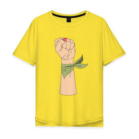 Мужская футболка хлопок Oversize с принтом Феминизм в Санкт-Петербурге, 100% хлопок | свободный крой, круглый ворот, “спинка” длиннее передней части | fame | девушка | женщина | права | феминистки