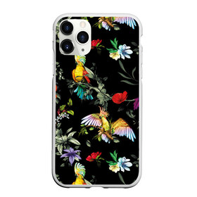 Чехол для iPhone 11 Pro матовый с принтом Попугаи в Санкт-Петербурге, Силикон |  | parrots | ветки | графика | джунгли | искусство | картинка | красивый | красный | крутой | листья | мода | модный | молодёжная | орнамент | попугаи | рисунок | розовый | рукоделие | синий | стиль