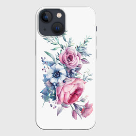 Чехол для iPhone 13 mini с принтом Цветы в Санкт-Петербурге,  |  | bouquets | flowers | pattern | roses | букеты | графика | жёлтый | зелёный | искусство | картинка | красивый | крутой | листья | мода | модный | молодёжная | оранжевый | орнамент | рисунок | розовый | розы | рукоделие