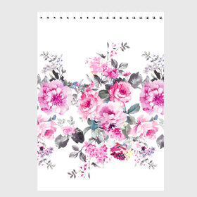 Скетчбук с принтом Розовые розы в Санкт-Петербурге, 100% бумага
 | 48 листов, плотность листов — 100 г/м2, плотность картонной обложки — 250 г/м2. Листы скреплены сверху удобной пружинной спиралью | bouquets | color | gray | leave | lowers | ornament | patterns | pink | roses | букеты | графика | искусство | картинка | красивый | крутой | листья | мода | модный | молодёжная | орнамент | рисунок | розовые | розы | рукоделие | серый