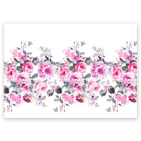 Поздравительная открытка с принтом Розовые розы в Санкт-Петербурге, 100% бумага | плотность бумаги 280 г/м2, матовая, на обратной стороне линовка и место для марки
 | bouquets | color | gray | leave | lowers | ornament | patterns | pink | roses | букеты | графика | искусство | картинка | красивый | крутой | листья | мода | модный | молодёжная | орнамент | рисунок | розовые | розы | рукоделие | серый