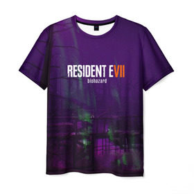Мужская футболка 3D с принтом Resident evil 7 в Санкт-Петербурге, 100% полиэфир | прямой крой, круглый вырез горловины, длина до линии бедер | 