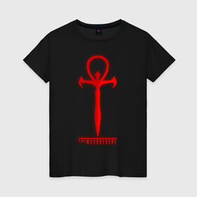 Женская футболка хлопок с принтом Символ Маскарада в Санкт-Петербурге, 100% хлопок | прямой крой, круглый вырез горловины, длина до линии бедер, слегка спущенное плечо | blood | bloodlines | game | the masquerade | vampire | вампир | капли | кровь | маскарад