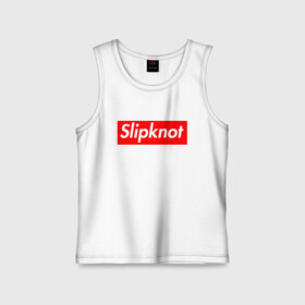 Детская майка хлопок с принтом Slipknot (supreme style) в Санкт-Петербурге,  |  | streetwear | комбинезоны | маски | ню метал | петля | плашка | стритстайл | удавка | уличный