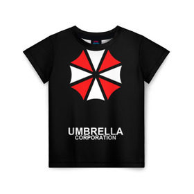 Детская футболка 3D с принтом РЮКЗАК UMBRELLA в Санкт-Петербурге, 100% гипоаллергенный полиэфир | прямой крой, круглый вырез горловины, длина до линии бедер, чуть спущенное плечо, ткань немного тянется | Тематика изображения на принте: ada wong | biohazard | game | gamer | leon | logo | mistic | raccoon city | re2 | resident evil 2 | rpd | stars | umbrella | ада вонг | амбрелла | зомби | игра | мистика | ужасы