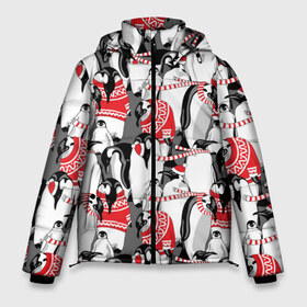 Мужская зимняя куртка 3D с принтом Пингвины в Санкт-Петербурге, верх — 100% полиэстер; подкладка — 100% полиэстер; утеплитель — 100% полиэстер | длина ниже бедра, свободный силуэт Оверсайз. Есть воротник-стойка, отстегивающийся капюшон и ветрозащитная планка. 

Боковые карманы с листочкой на кнопках и внутренний карман на молнии. | аниме | антарктида | графика | греются | зима | искусство | картинка | красивый | крутой | м | мода | модный | молодёжная | новый год | орнамент | пингвины | полоски | праздник | птицы | рисунок