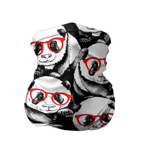 Бандана-труба 3D с принтом Панды в красных очках в Санкт-Петербурге, 100% полиэстер, ткань с особыми свойствами — Activecool | плотность 150‒180 г/м2; хорошо тянется, но сохраняет форму | Тематика изображения на принте: animals | bears | funny | head | muzzl | pandas | red | весёлые | взгляд | голова | графика | животные | искусство | картинка | красивый | красные | крутой | медведи | мода | модный | молодёжная | очки | панды | рисунок