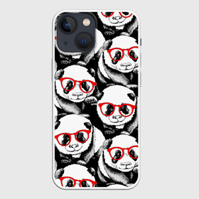 Чехол для iPhone 13 mini с принтом Панды в красных очках в Санкт-Петербурге,  |  | animals | bears | funny | head | muzzl | pandas | red | весёлые | взгляд | голова | графика | животные | искусство | картинка | красивый | красные | крутой | медведи | мода | модный | молодёжная | очки | панды | рисунок