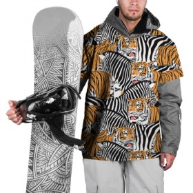 Накидка на куртку 3D с принтом Тигры и зебры в Санкт-Петербурге, 100% полиэстер |  | Тематика изображения на принте: black | orange | stri | white | абстракция | африка | белая | графика | животное | зебры | искусство | картинка | коллаж | красивый | крутой | лошадь | мода | модный | молодёжная | оранжевая | полосы | рисунок