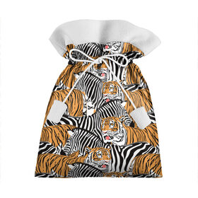 Подарочный 3D мешок с принтом Тигры и зебры в Санкт-Петербурге, 100% полиэстер | Размер: 29*39 см | black | orange | stri | white | абстракция | африка | белая | графика | животное | зебры | искусство | картинка | коллаж | красивый | крутой | лошадь | мода | модный | молодёжная | оранжевая | полосы | рисунок