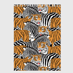 Скетчбук с принтом Тигры и зебры в Санкт-Петербурге, 100% бумага
 | 48 листов, плотность листов — 100 г/м2, плотность картонной обложки — 250 г/м2. Листы скреплены сверху удобной пружинной спиралью | black | orange | stri | white | абстракция | африка | белая | графика | животное | зебры | искусство | картинка | коллаж | красивый | крутой | лошадь | мода | модный | молодёжная | оранжевая | полосы | рисунок
