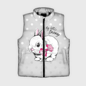 Женский жилет утепленный 3D с принтом My little Bunny в Санкт-Петербурге,  |  | art | best | cool | creativity | drawing | graphics | phonthasia | picture | trend | бант | белый | графика | животное | зайченок | зайчик | искусство | картинка | кролик | крутой | лучший | маленький | милый | модный | мой | пушистый