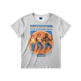 Детская футболка 3D с принтом Lycanthropy в Санкт-Петербурге, 100% гипоаллергенный полиэфир | прямой крой, круглый вырез горловины, длина до линии бедер, чуть спущенное плечо, ткань немного тянется | 80 е | 80s | 90 е | 90s | oldschool | retro | retrowave | stranger thing | vintage | винтаж | олдскул | ретро | ретровейв | странные дела