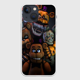 Чехол для iPhone 13 mini с принтом Five Nights at Freddys в Санкт-Петербурге,  |  | five nights at freddy s | game | horror | игры | механические куклы | ночь | охранник | пять ночей у фредди | светящиеся глаза | ужас