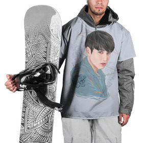 Накидка на куртку 3D с принтом Jeon Jungkook в Санкт-Петербурге, 100% полиэстер |  | Тематика изображения на принте: bts | gucci | jeon jungkook | k pop | korean pop | music | бтс | гуси | гучи | гуччи | кей поп | коллаб | чон чонгук