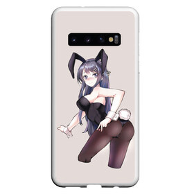 Чехол для Samsung Galaxy S10 с принтом Bunny Girl в Санкт-Петербурге, Силикон | Область печати: задняя сторона чехла, без боковых панелей | anime | rascal does not dream of bunny girl senpai | seishun buta yarou wa bunny girl senpai | аниме | сакурадзима май | сакута | этот глупый свин не понимает мечту девочки зайки