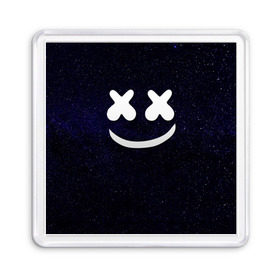 Магнит 55*55 с принтом Marshmello Cosmos в Санкт-Петербурге, Пластик | Размер: 65*65 мм; Размер печати: 55*55 мм | marshmello | диджей | звезды | клуб | клубная музыка | космос | маршмеллоу | маршмэлло | маршмэллоу | музыка | небо | ночь | электронная