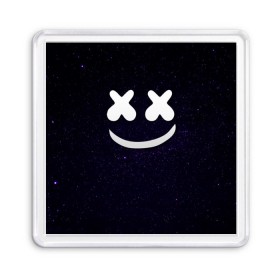 Магнит 55*55 с принтом Marshmello Cosmos в Санкт-Петербурге, Пластик | Размер: 65*65 мм; Размер печати: 55*55 мм | marshmello | диджей | звезды | клуб | клубная музыка | космос | маршмеллоу | маршмэлло | маршмэллоу | музыка | небо | ночь | электронная