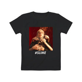 Детская футболка хлопок с принтом FACE SLIME в Санкт-Петербурге, 100% хлопок | круглый вырез горловины, полуприлегающий силуэт, длина до линии бедер | Тематика изображения на принте: 
