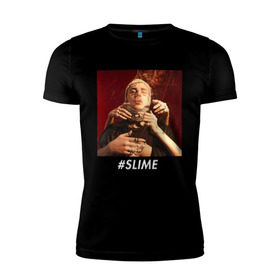 Мужская футболка премиум с принтом FACE SLIME в Санкт-Петербурге, 92% хлопок, 8% лайкра | приталенный силуэт, круглый вырез ворота, длина до линии бедра, короткий рукав | Тематика изображения на принте: 
