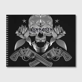 Альбом для рисования с принтом Iron Maiden в Санкт-Петербурге, 100% бумага
 | матовая бумага, плотность 200 мг. | бас | британия | брюс дикинсон | гитара | группа | дева | железная | метал | нико макбрэйн | рок | стив харрис | хеви | яник герс