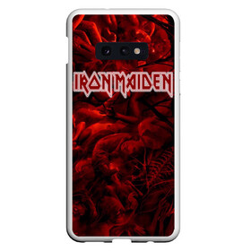 Чехол для Samsung S10E с принтом Iron Maiden в Санкт-Петербурге, Силикон | Область печати: задняя сторона чехла, без боковых панелей | бас | британия | брюс дикинсон | гитара | группа | дева | железная | метал | нико макбрэйн | рок | стив харрис | хеви | яник герс