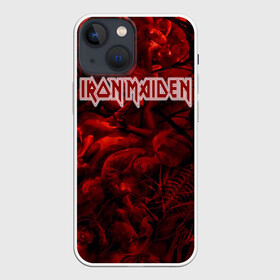 Чехол для iPhone 13 mini с принтом Iron Maiden в Санкт-Петербурге,  |  | бас | британия | брюс дикинсон | гитара | группа | дева | железная | метал | нико макбрэйн | рок | стив харрис | хеви | яник герс