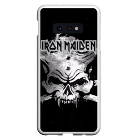 Чехол для Samsung S10E с принтом Iron Maiden в Санкт-Петербурге, Силикон | Область печати: задняя сторона чехла, без боковых панелей | бас | британия | брюс дикинсон | гитара | группа | дева | железная | метал | нико макбрэйн | рок | стив харрис | хеви | яник герс