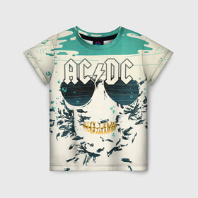 Детская футболка 3D с принтом AC/DC  в Санкт-Петербурге, 100% гипоаллергенный полиэфир | прямой крой, круглый вырез горловины, длина до линии бедер, чуть спущенное плечо, ткань немного тянется | австралийская | ангус янг | блюз | группа | малькольм янг | рок | рок н ролл | стиви янг | хард