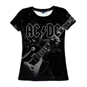 Женская футболка 3D с принтом AC/DC в Санкт-Петербурге, 100% полиэфир ( синтетическое хлопкоподобное полотно) | прямой крой, круглый вырез горловины, длина до линии бедер | австралийская | ангус янг | блюз | группа | малькольм янг | рок | рок н ролл | стиви янг | хард