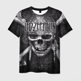 Мужская футболка 3D с принтом Led Zeppelin в Санкт-Петербурге, 100% полиэфир | прямой крой, круглый вырез горловины, длина до линии бедер | блюз рок | британская | группа | джимми пейдж | джон пол джонс | роберт плант | рок | фолк рок | хард рок | хеви метал