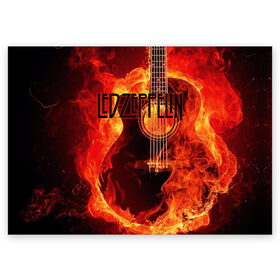 Поздравительная открытка с принтом Led Zeppelin в Санкт-Петербурге, 100% бумага | плотность бумаги 280 г/м2, матовая, на обратной стороне линовка и место для марки
 | блюз рок | британская | группа | джимми пейдж | джон пол джонс | роберт плант | рок | фолк рок | хард рок | хеви метал