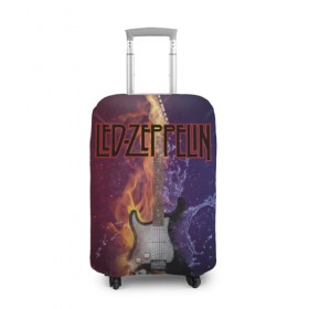 Чехол для чемодана 3D с принтом Led Zeppelin в Санкт-Петербурге, 86% полиэфир, 14% спандекс | двустороннее нанесение принта, прорези для ручек и колес | блюз рок | британская | группа | джимми пейдж | джон пол джонс | роберт плант | рок | фолк рок | хард рок | хеви метал