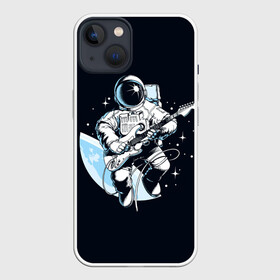 Чехол для iPhone 13 с принтом Space rock в Санкт-Петербурге,  |  | Тематика изображения на принте: astronaut | cosmos | glare | guitar | infinity | music | planet | reflection | space suit | stars | sun | universe | астронавт | бесконечность | блик | вселенная | гитара | звезды | космонавт | космос | музыка | отражение | планета | рисунок | рок