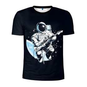 Мужская футболка 3D спортивная с принтом Space rock в Санкт-Петербурге, 100% полиэстер с улучшенными характеристиками | приталенный силуэт, круглая горловина, широкие плечи, сужается к линии бедра | astronaut | cosmos | glare | guitar | infinity | music | planet | reflection | space suit | stars | sun | universe | астронавт | бесконечность | блик | вселенная | гитара | звезды | космонавт | космос | музыка | отражение | планета | рисунок | рок